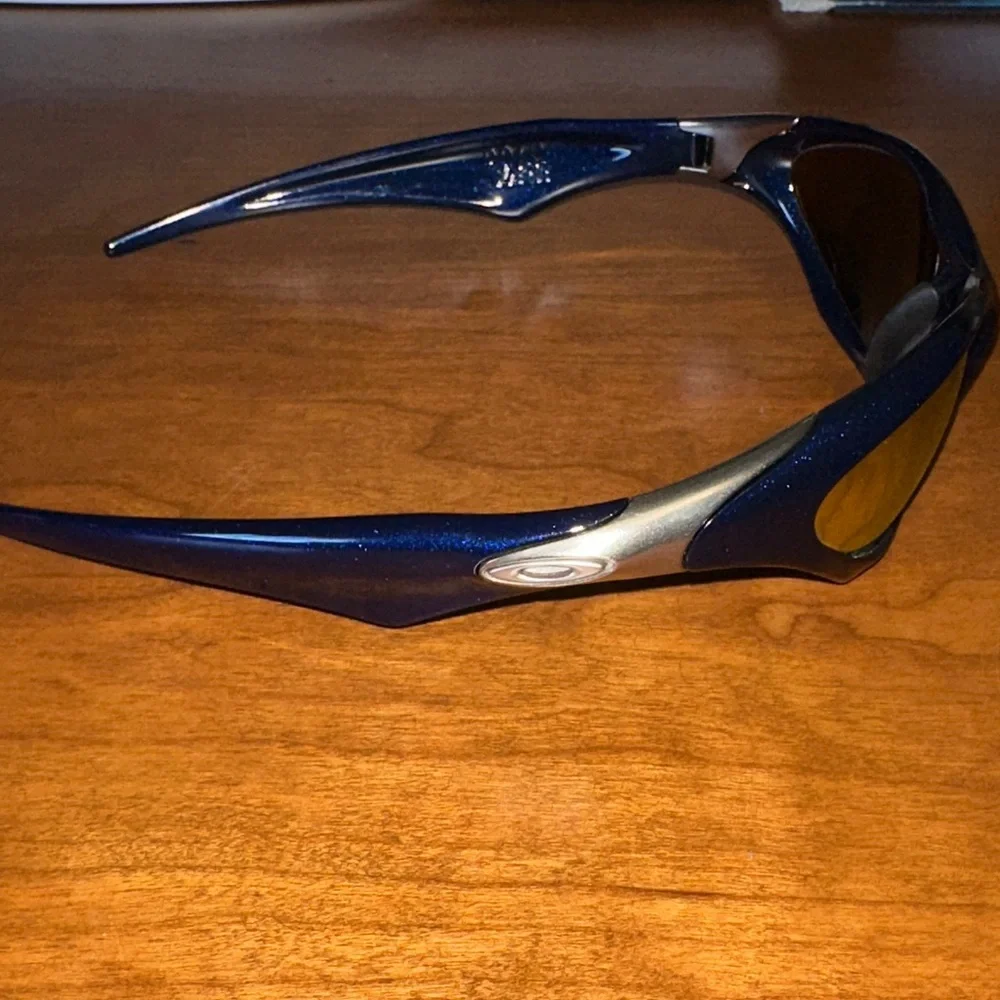 Oakley Scar Midnight Blue Sunglasses with Fire Lenses NWT - Picture 6 of 12